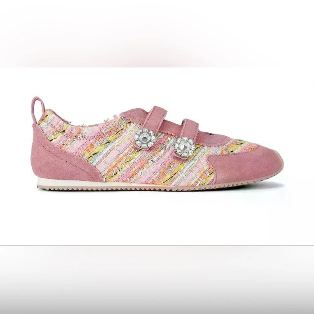 Kurt Geiger London Islington Mary Jane Crystal Tweed Sneaks 11